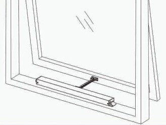 motorized window opener installation example